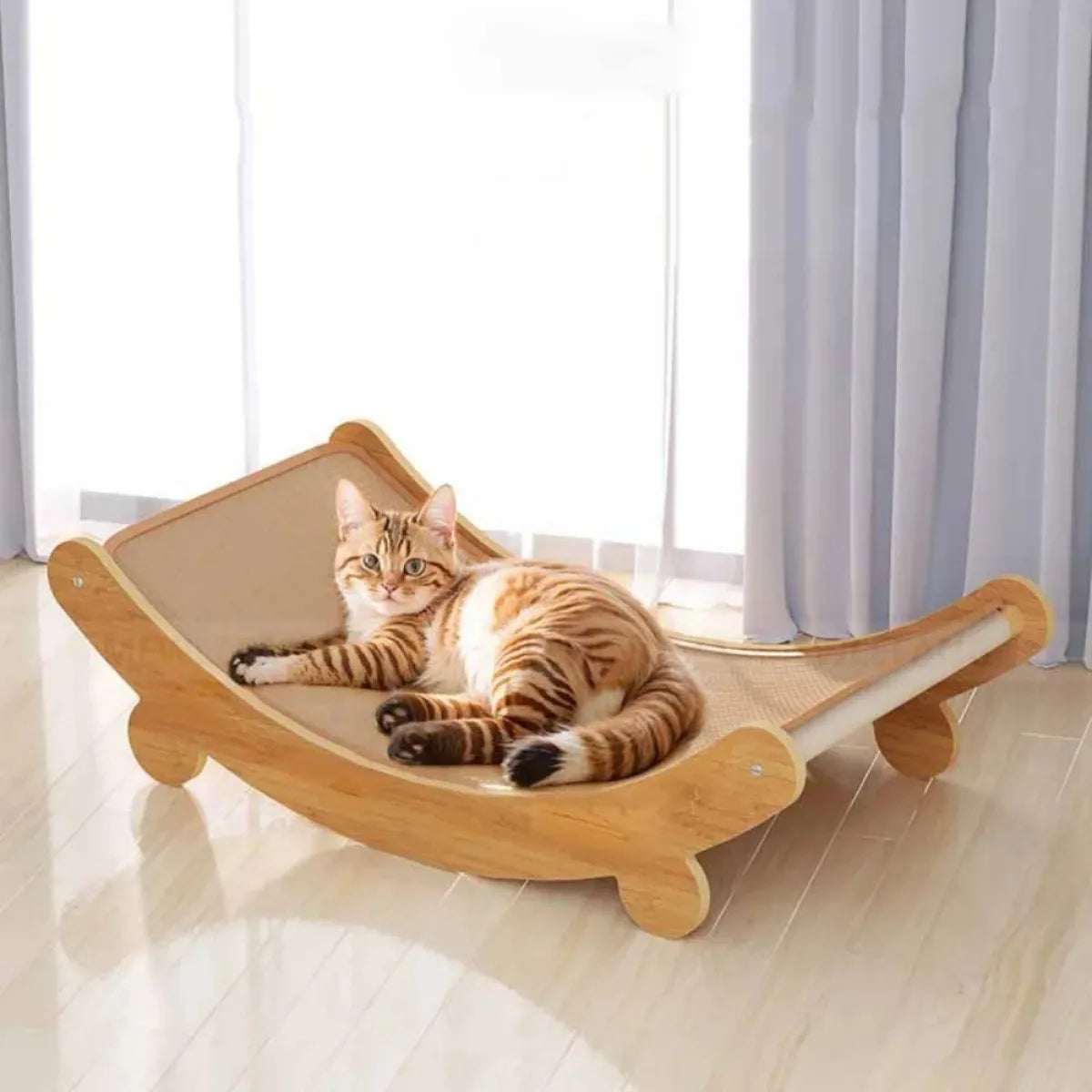 Wooden Cat Scratching Pads Multifuction Cats Sleeping Bed