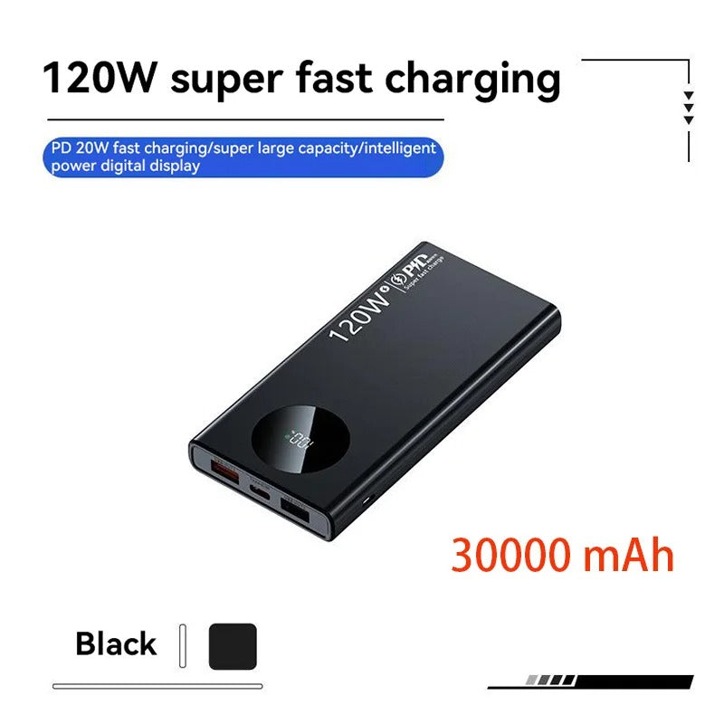 120W 500000mAh High Capacity Power Bank Fast Charging Powerbank