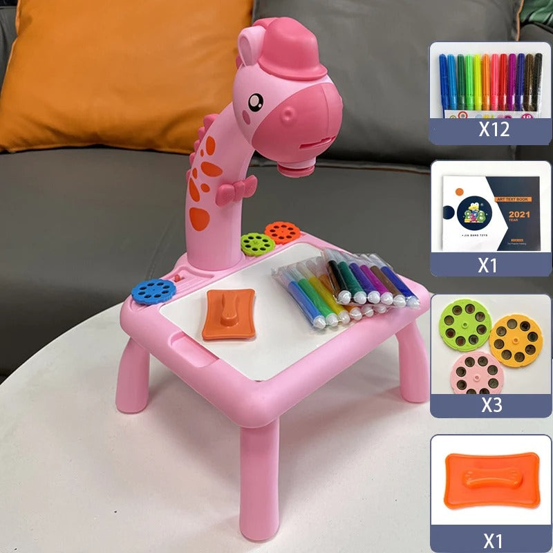 Children led projector drawing table toy painting