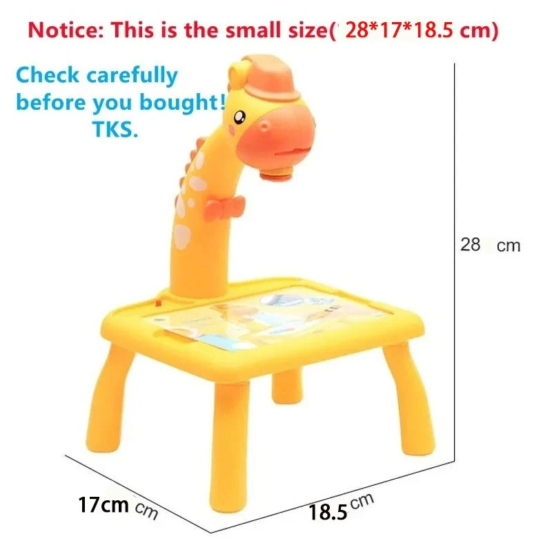 Children led projector drawing table toy painting