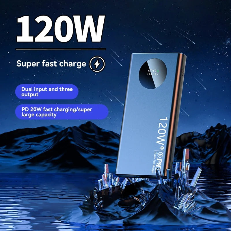 120W 500000mAh High Capacity Power Bank Fast Charging Powerbank