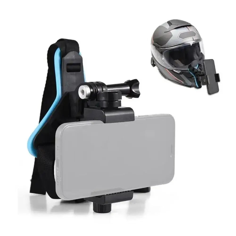 Motorcycle Helmet Chin Strap Mount Holder With Phone Clip For GoPro