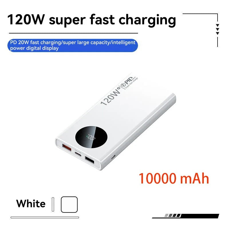 120W 500000mAh High Capacity Power Bank Fast Charging Powerbank