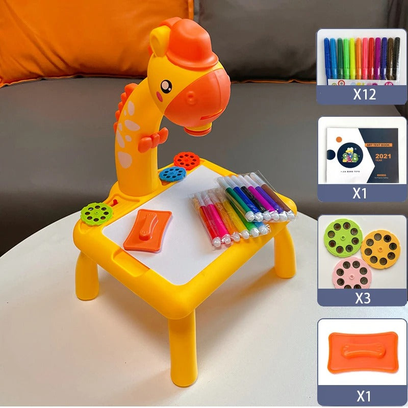 Children led projector drawing table toy painting